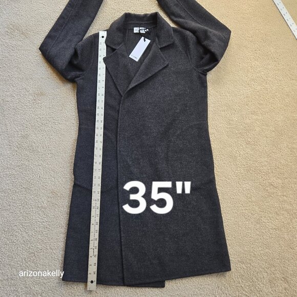 NWT Wool Blend Double Faced Overcoat in Graphite The Reset R Label XS - Picture 7 of 13